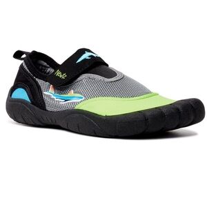 NEWTZ Boys Water Shoes, Size 12, Lime Green & Black